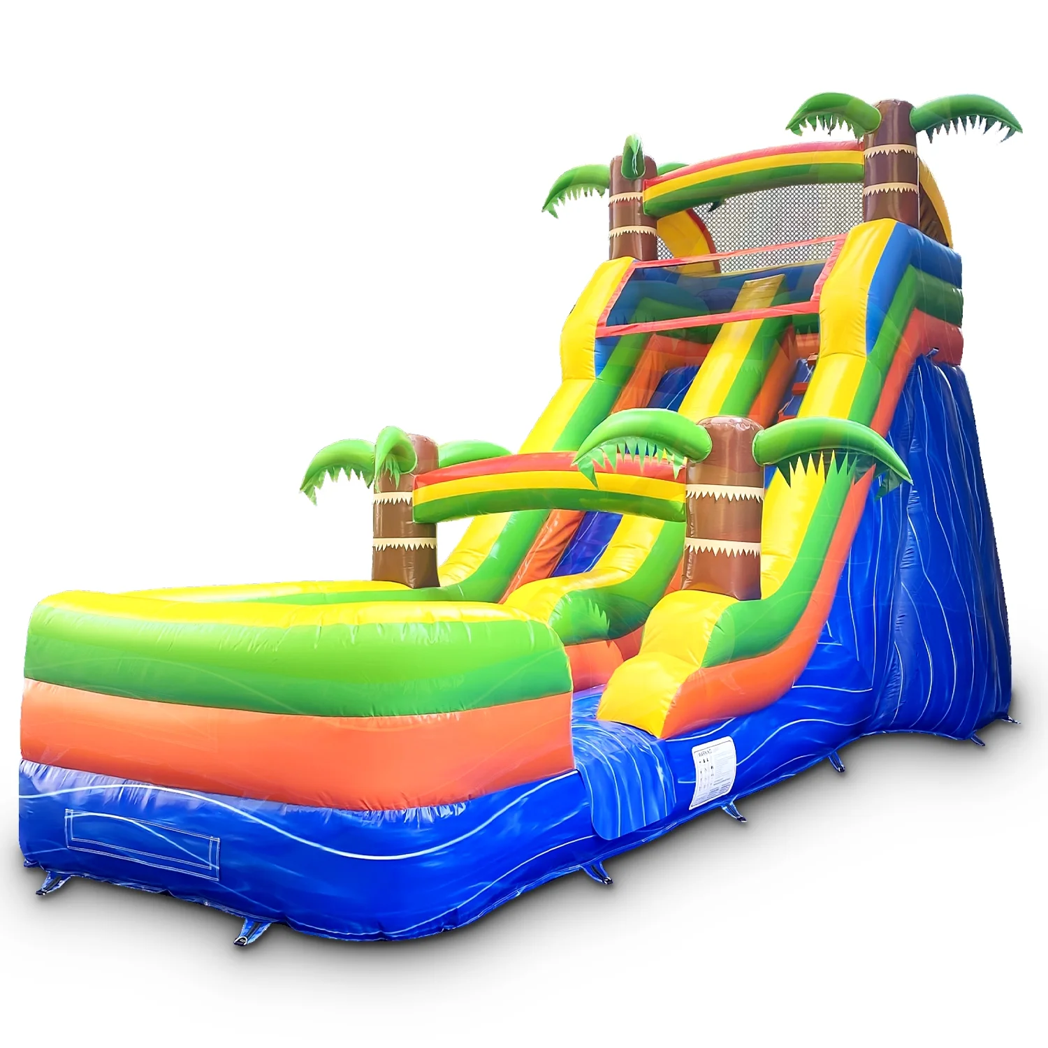 GOOSH 16' x 26.2' Inflatable Water Slide with Air Blower, Blow Up Water Slides for Backyard Outdoor Fun, Large Water Slide-Climbing Wall