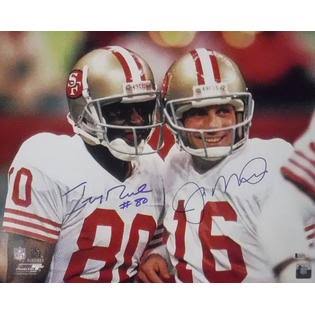 Denver Autographs 20780 16 x 20 in San Francisco 49ers Joe Montana Jerry Rice Autographed Photo