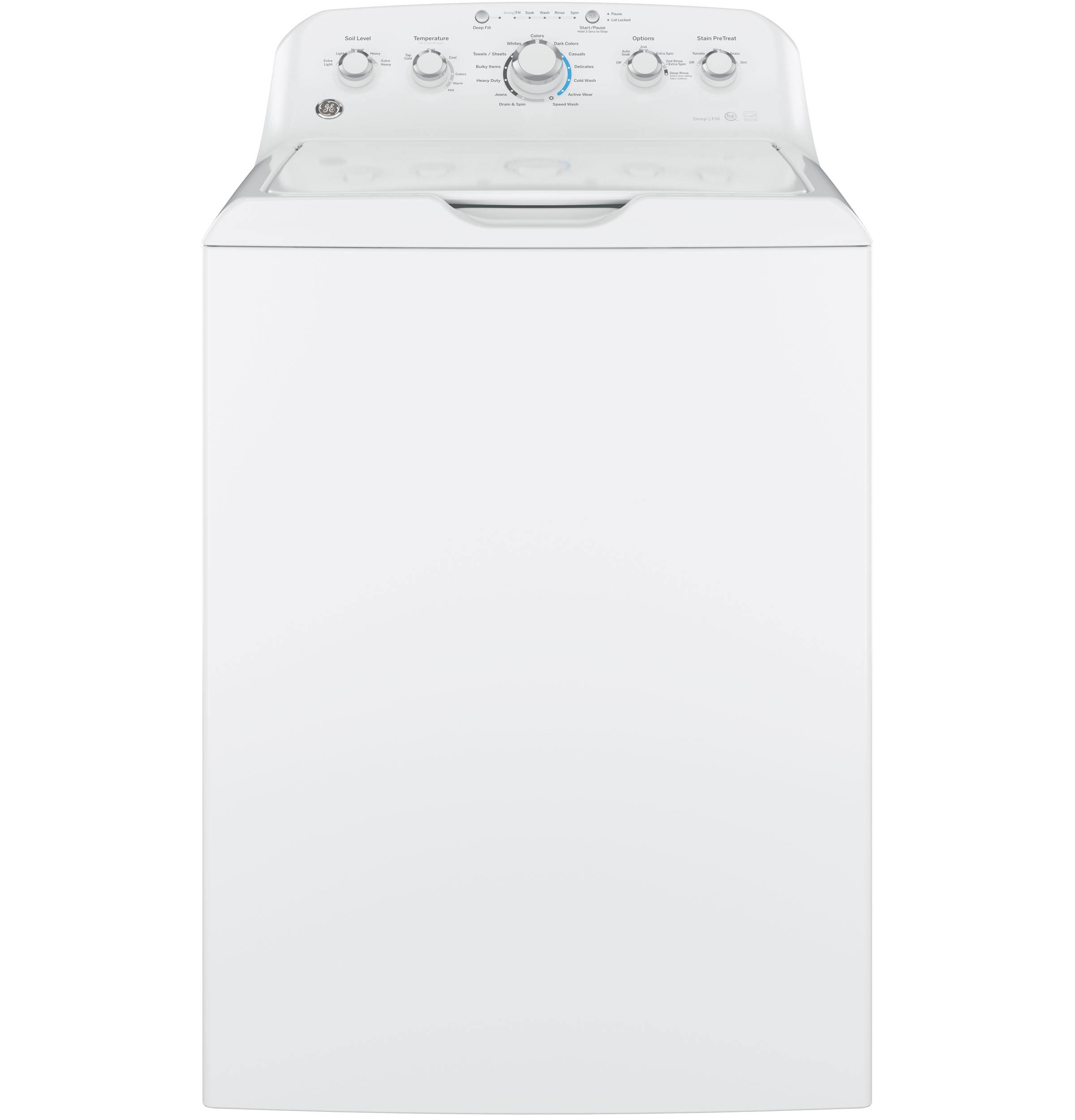 GE Energy Star 4.4 Cu. ft. Stainless Steel Capacity Washer White