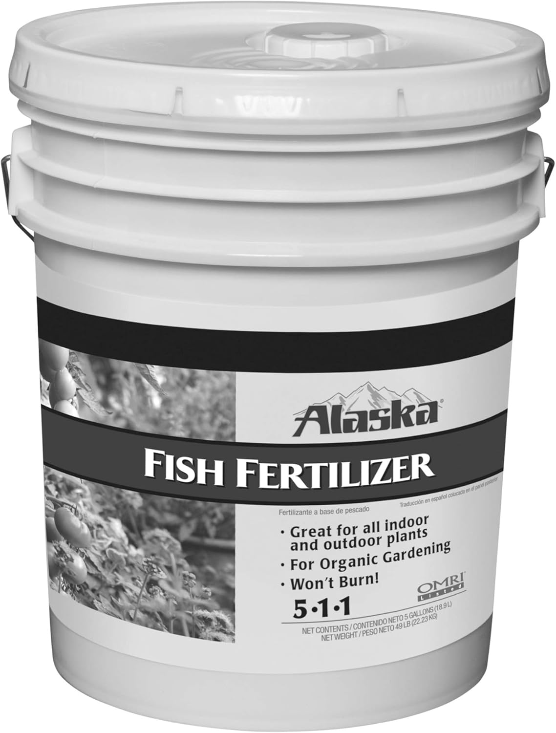 Alaska Fish Emulsion Fertilizer 5-1-1, 5-Gallon