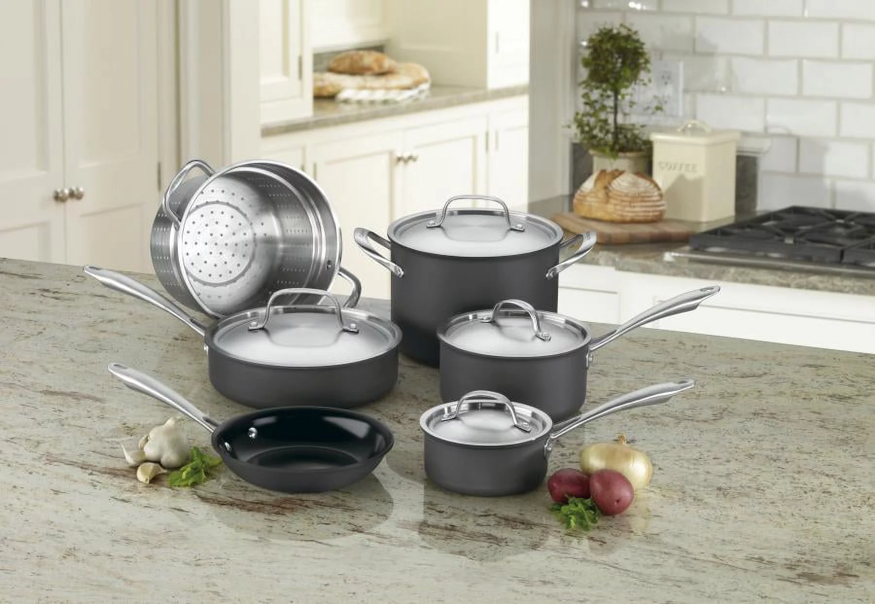 Cuisinart 10-Piece Cookware Set with All NEW Exclusive Cuisinart Ceramica NON-STICK Technology