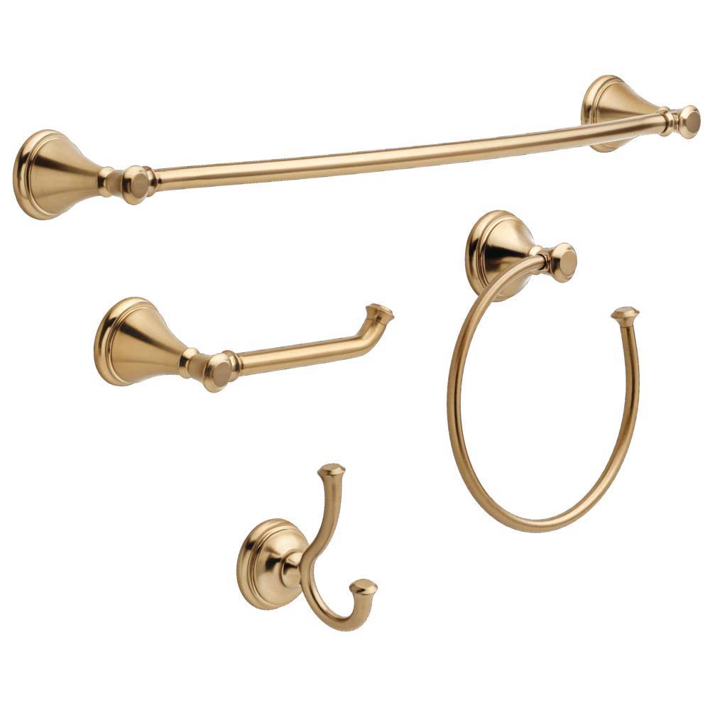 Delta Cassidy 4-Piece Bath Hardware Set in Champagne Bronze