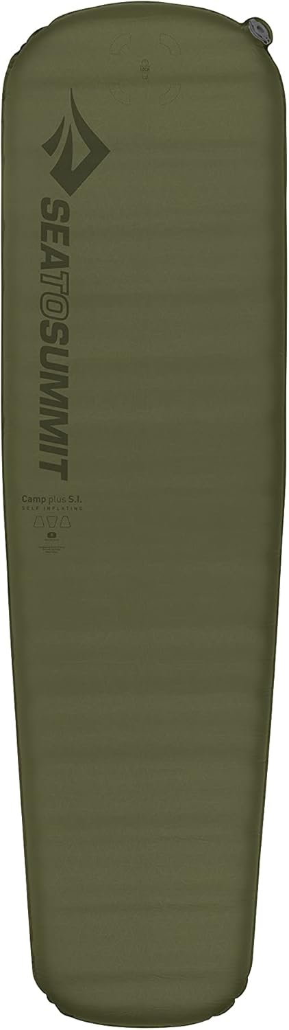 Sea to Summit Camp Plus Self-Inflating Foam Sleeping Mat for Camping, Rectangular - Regular (72 x 25 x 3 inches)
