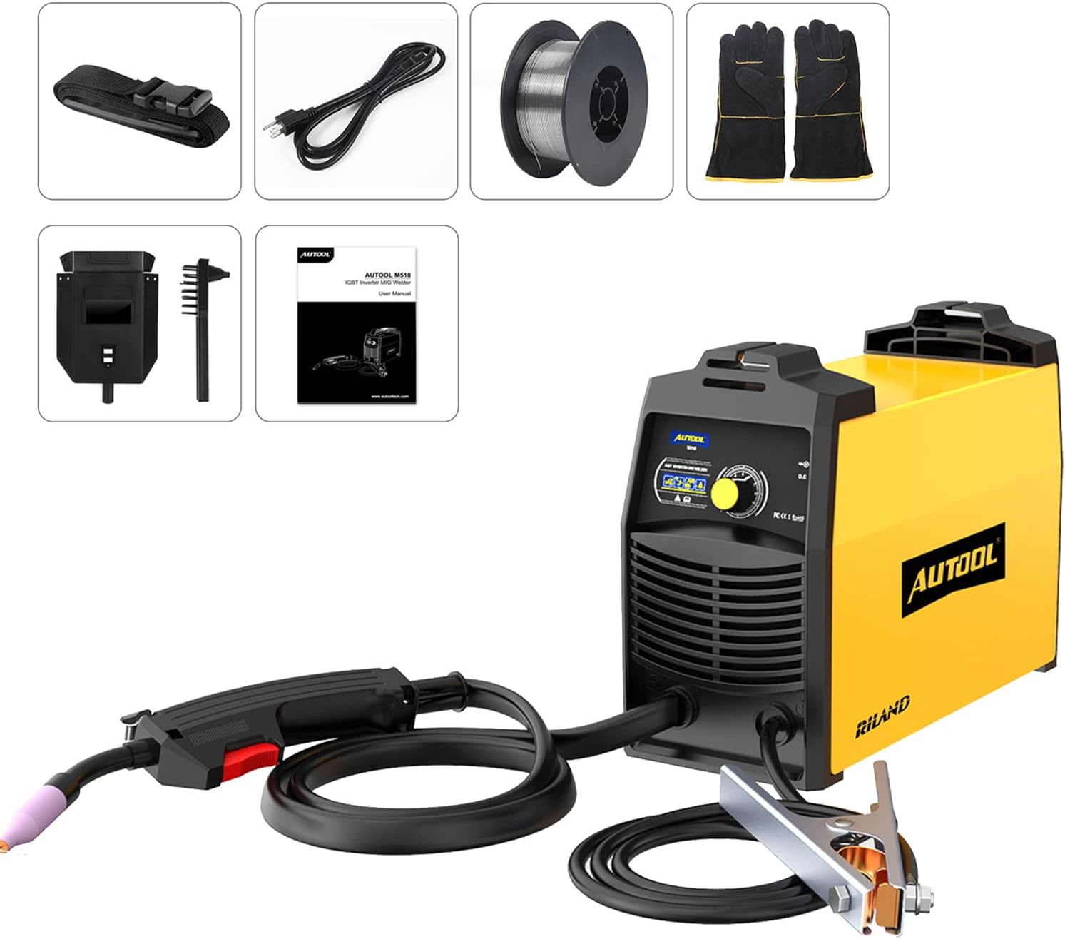 Welder Machine，Arc IGBT Welding Machine Kit 110V, Gasless Inverter MIG Welder with 30-90A