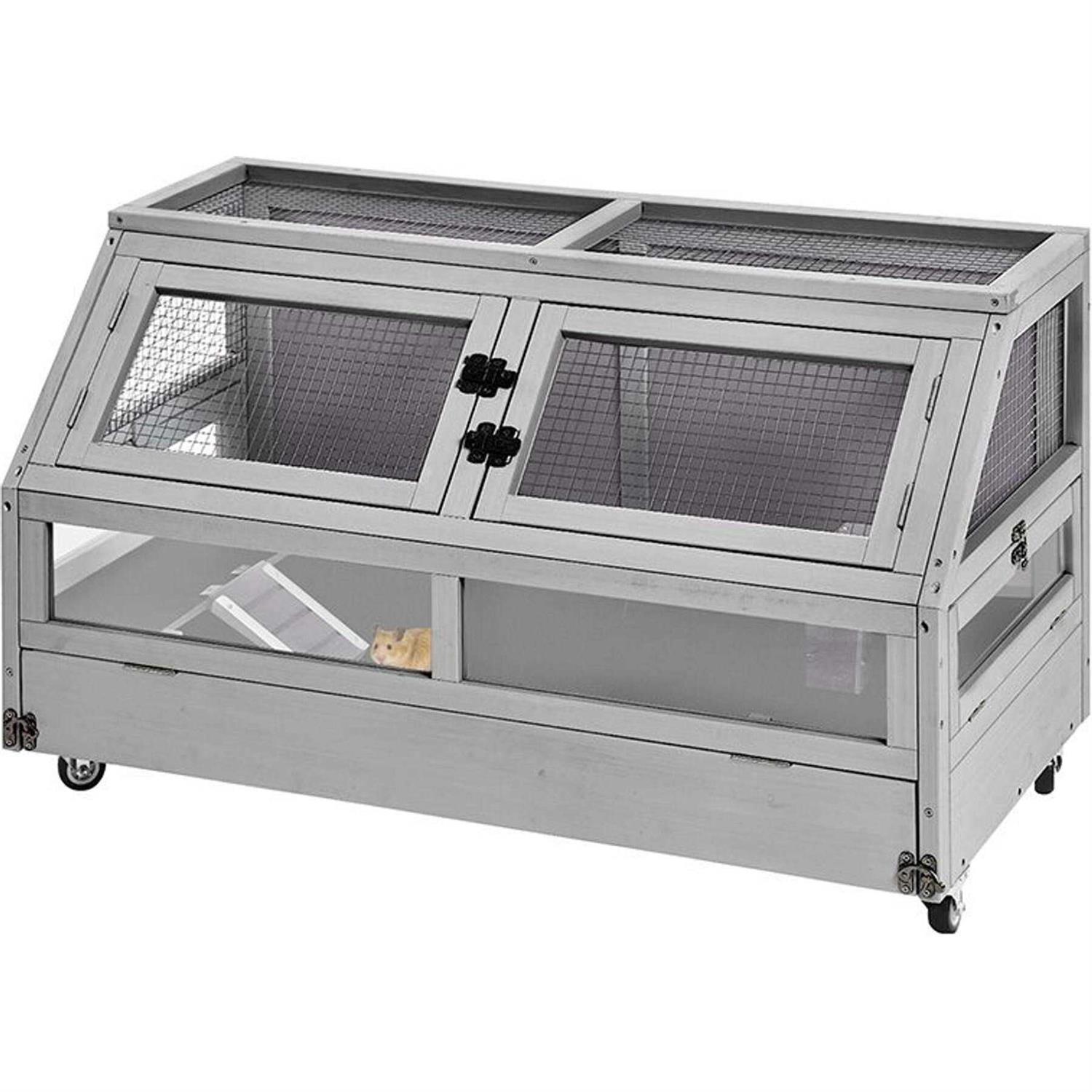 Aivituvin Large Guinea Pig Cages Wooden Guinea Pig Habitat AIR62 - Pet Supplies online store