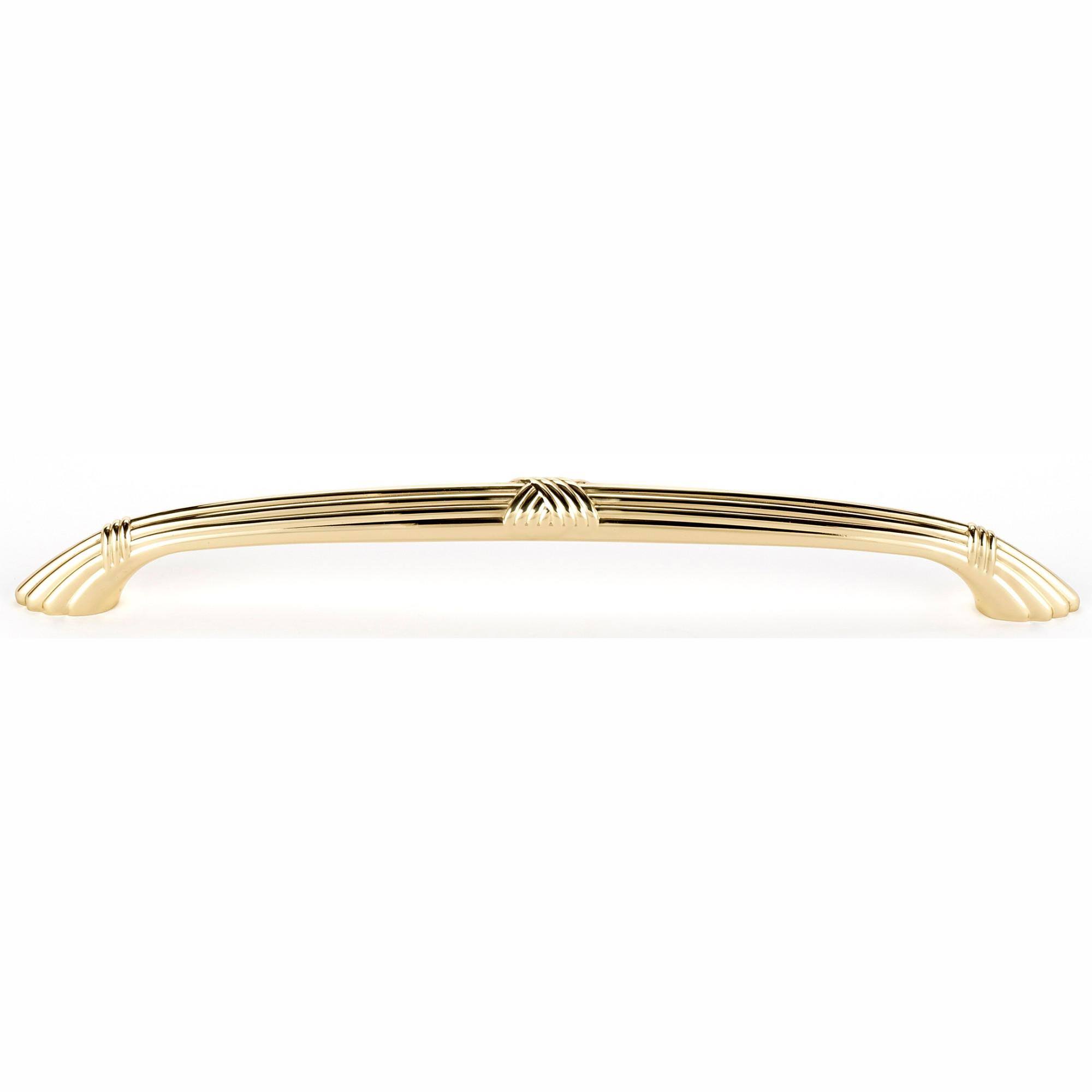 Alno D112-AP-PB/NL: 10x22 CC Ribbon u0026 Reed Appliance Pull - Unlacquered Brass