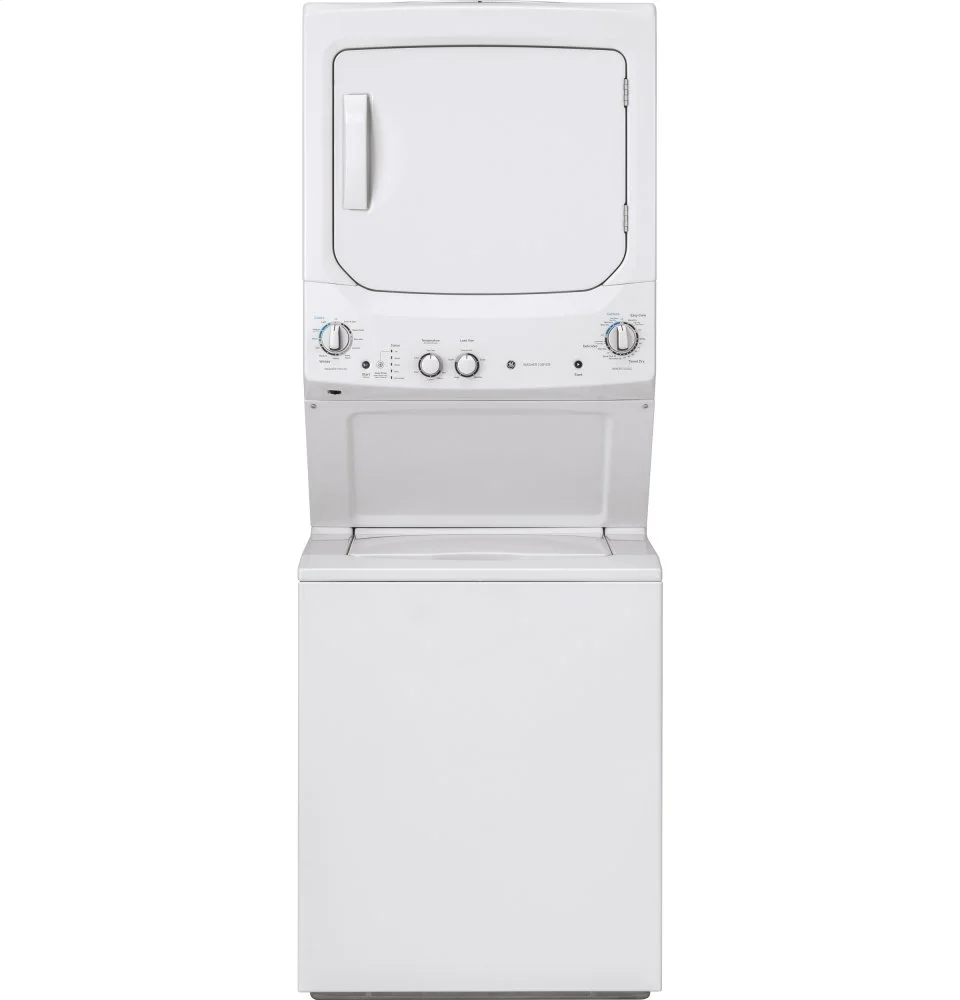 GE GUD27ESSMWW 27 Spacemaker Series Washer and Electric Dryer with Multi wash Cycles Rinse Temperature Auto Loading Sensing Rotary Electronic