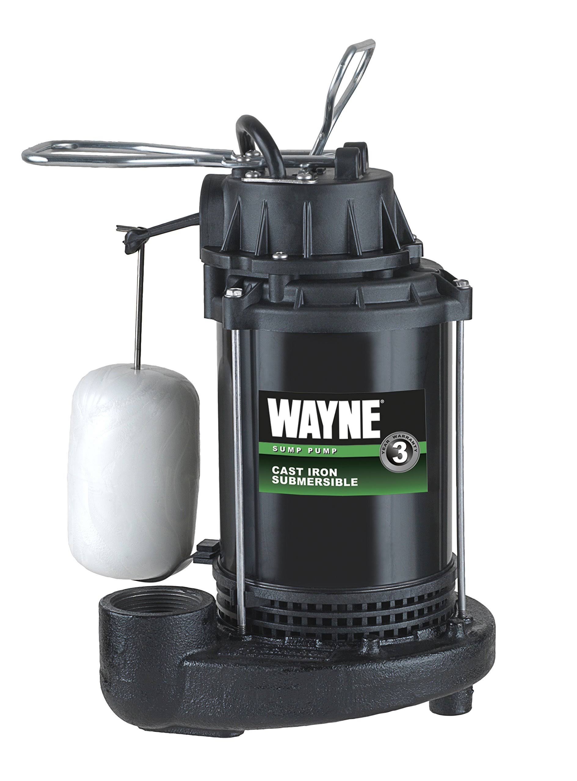 Wayne CDU800 1/2 HP Submersible Cast Iron and Steel Sump Pump with Integrated Vertical Float Switch