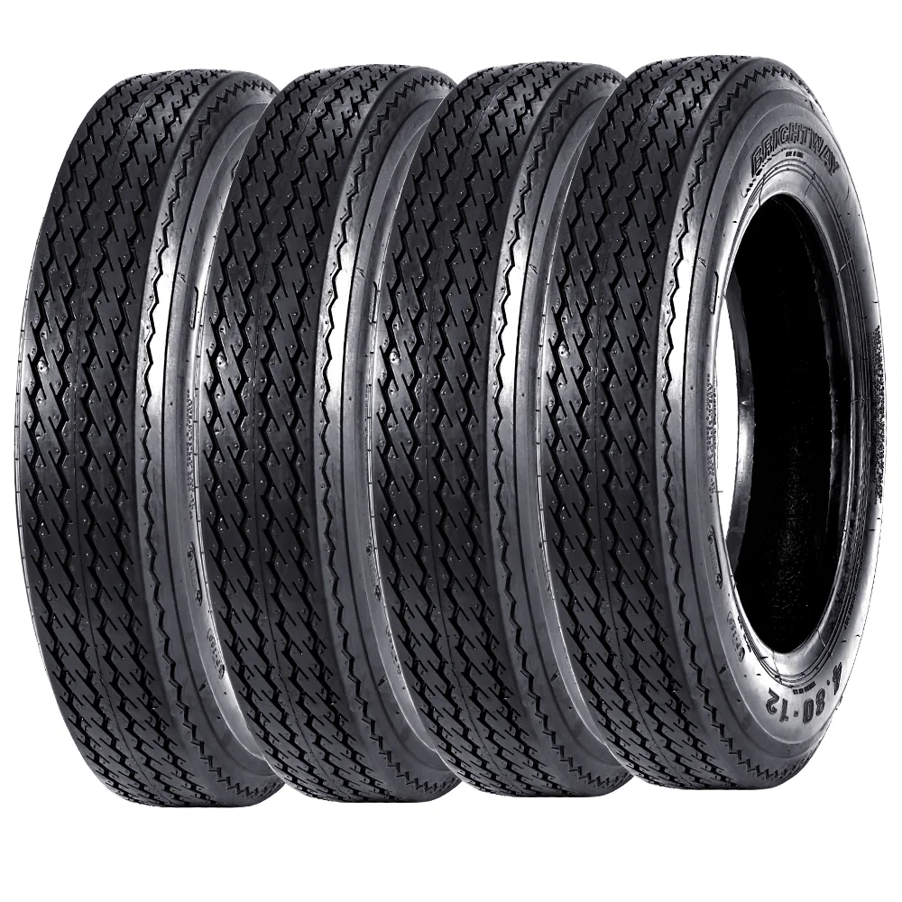SUPERGUIDER Trailer Tire 4.80-12 Highway Boat Motorcycle Tires 4.80x12 480-12 6PR Load Range C Set of 4