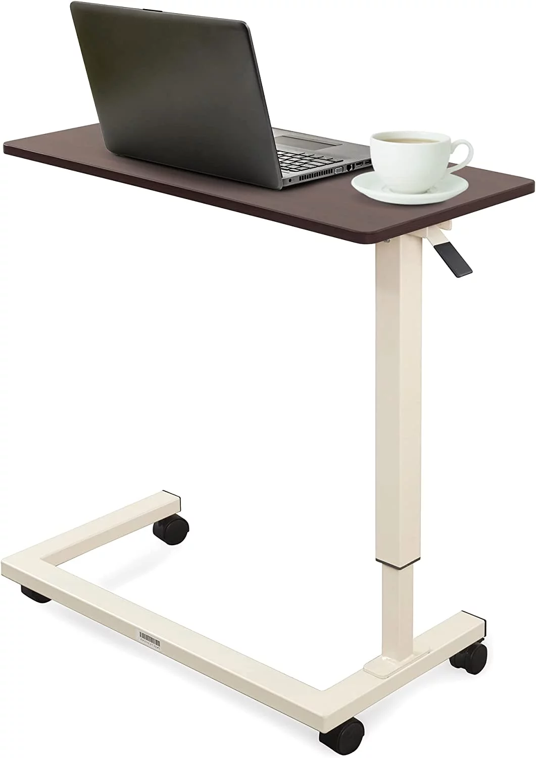 Medacure Adjustable Overbed Table with Wheels - 50 Lb Weight Capacity