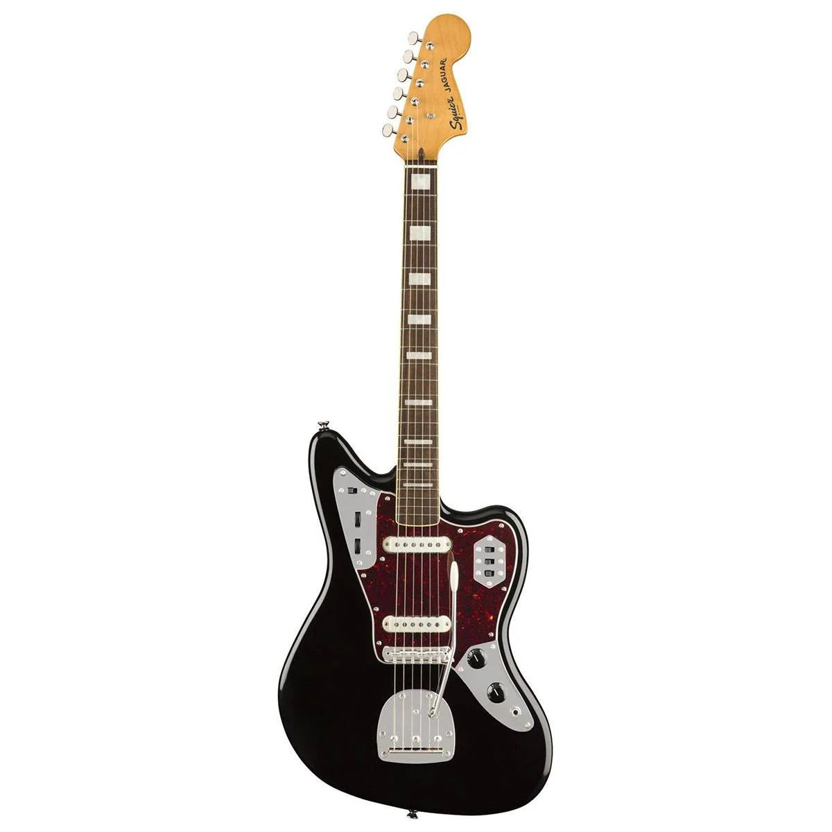 Squier Classic Vibe '70s Jaguar Electric Guitar (Black) - Curated Treasures Market