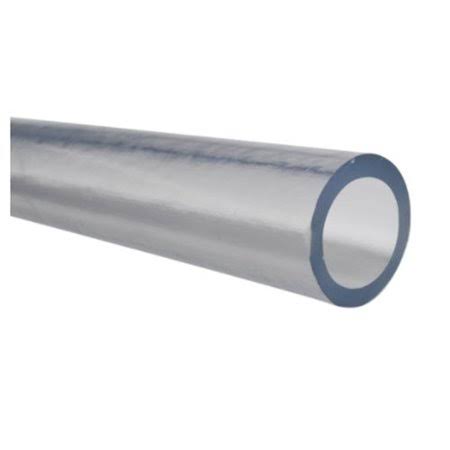 Laboratory PVC Clear Plastic Tubing for Chemicals - Inner Diameter 7/8 inch - Outer Diameter 1-1/8 inch - Length 5 ft