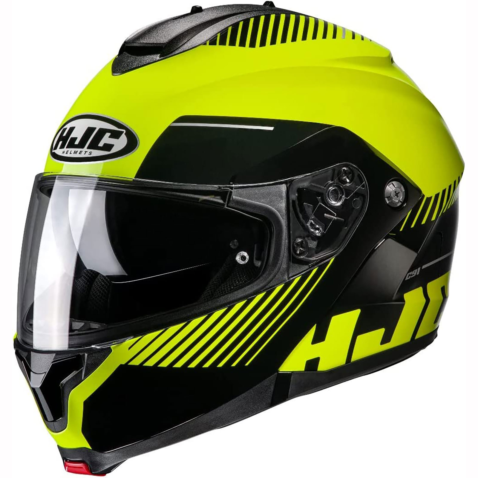 HJC C91 Prod Modular Motorcycle Helmet Hi-Vis XL