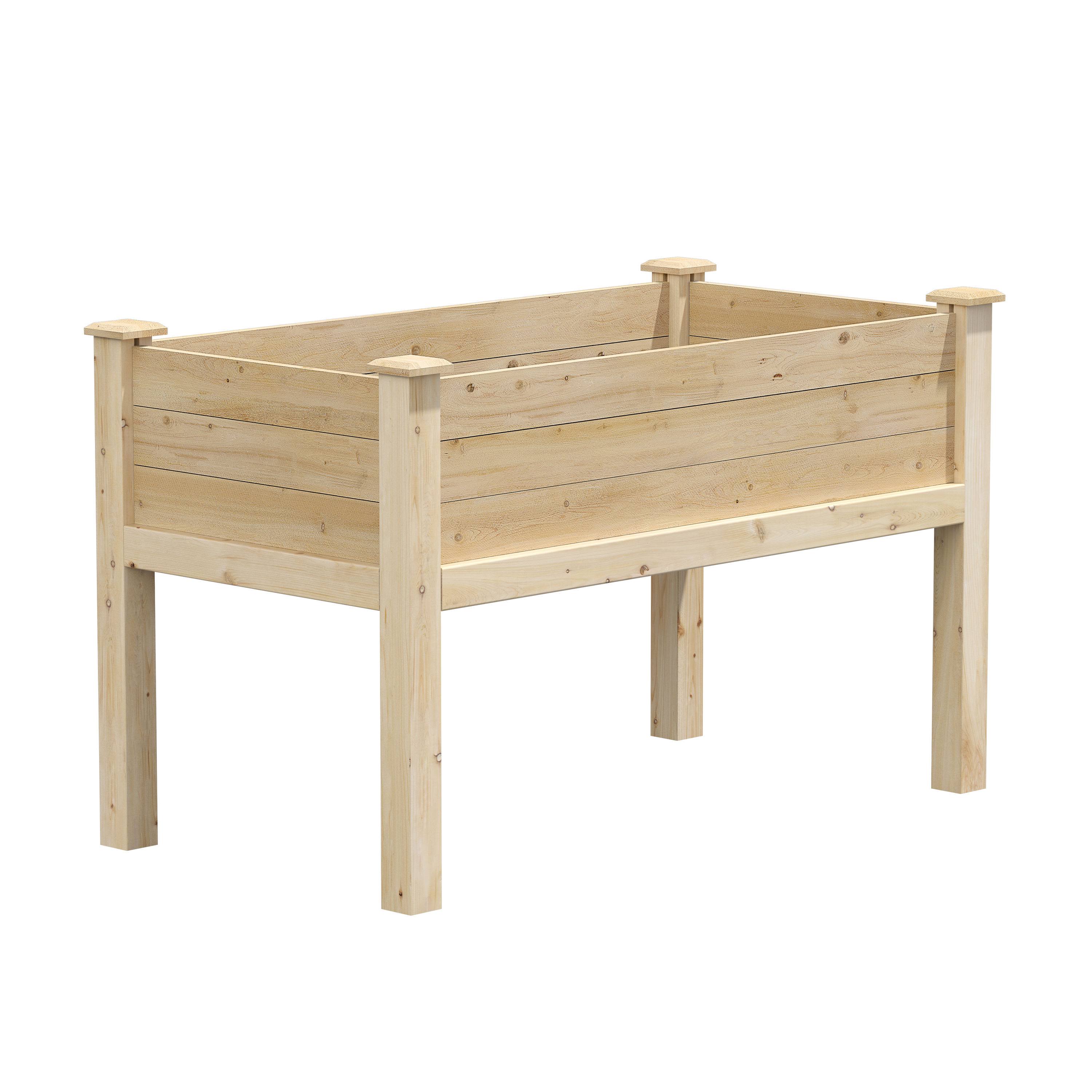 Greenes Fence Elevated Garden Bed 48x22 L x 24x22 W x 31x22 Cedar