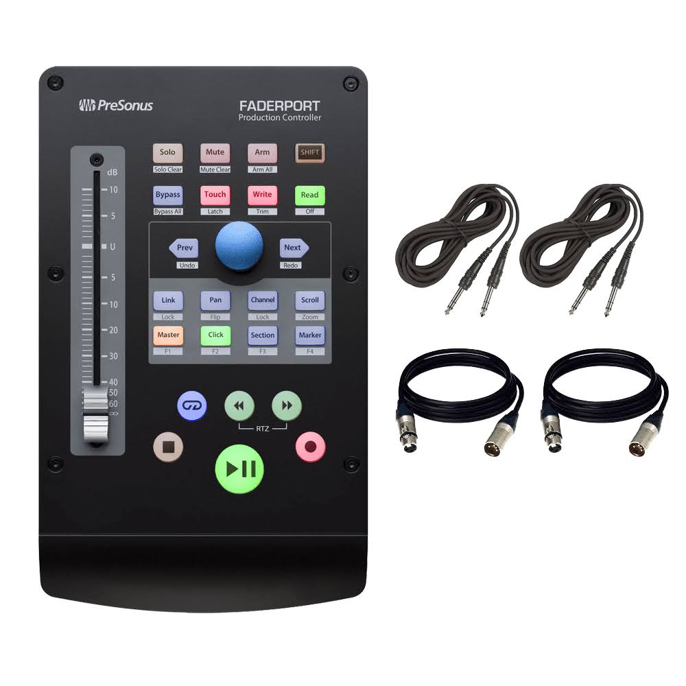PreSonus FaderPort Single-Fader USB Control Surface (2nd Generation) and Cables PACKAGE.