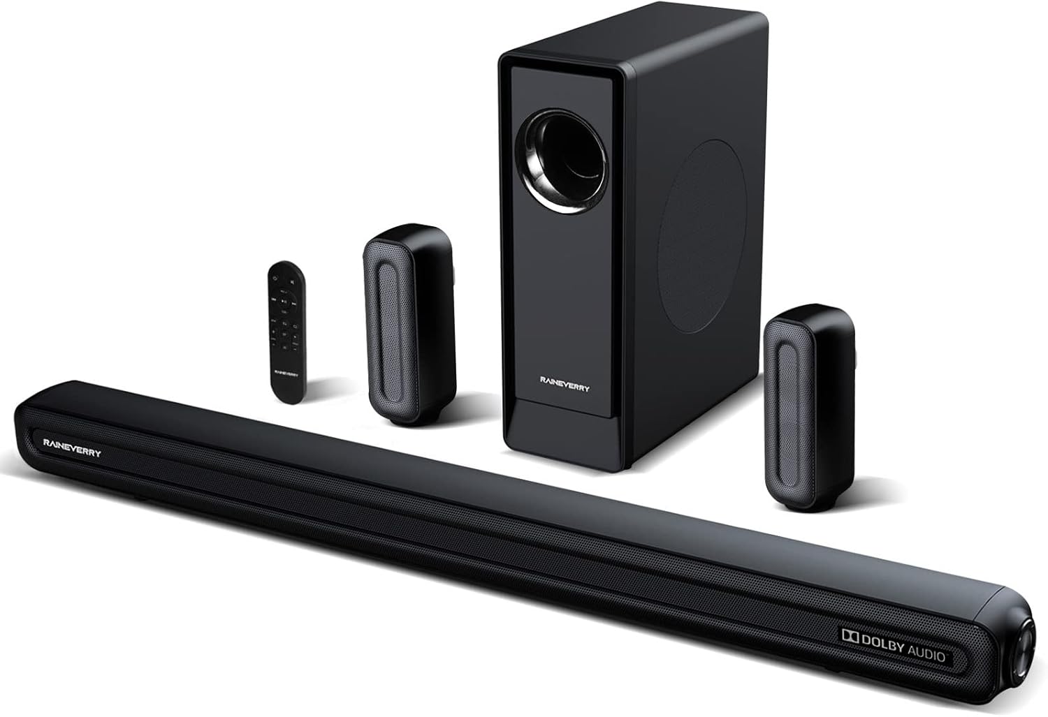 5.1 CH Surround Sound Bar with Dolby Audio, Sound Bars for TV, Wireless Subwoofer & Rear Speaker, Dolby Digital Plus, Bluetooth 5.3