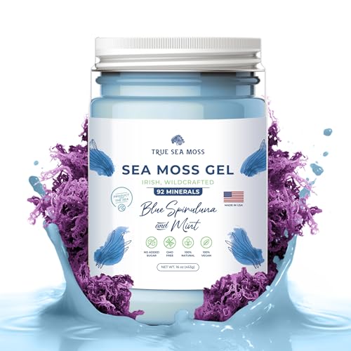 TrueSeaMoss Wildcrafted Irish Sea Moss Gel ?Nutritious Raw Seamoss Rich in Minerals, Proteins & Vitamins ?Health Supplement