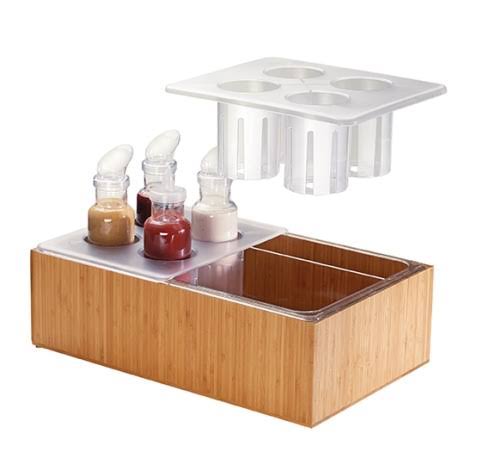Cal-Mil (3300-SET) 13x22 x 10 3/4x22 x 5x22 Salad Dressing Caddy Rack Set