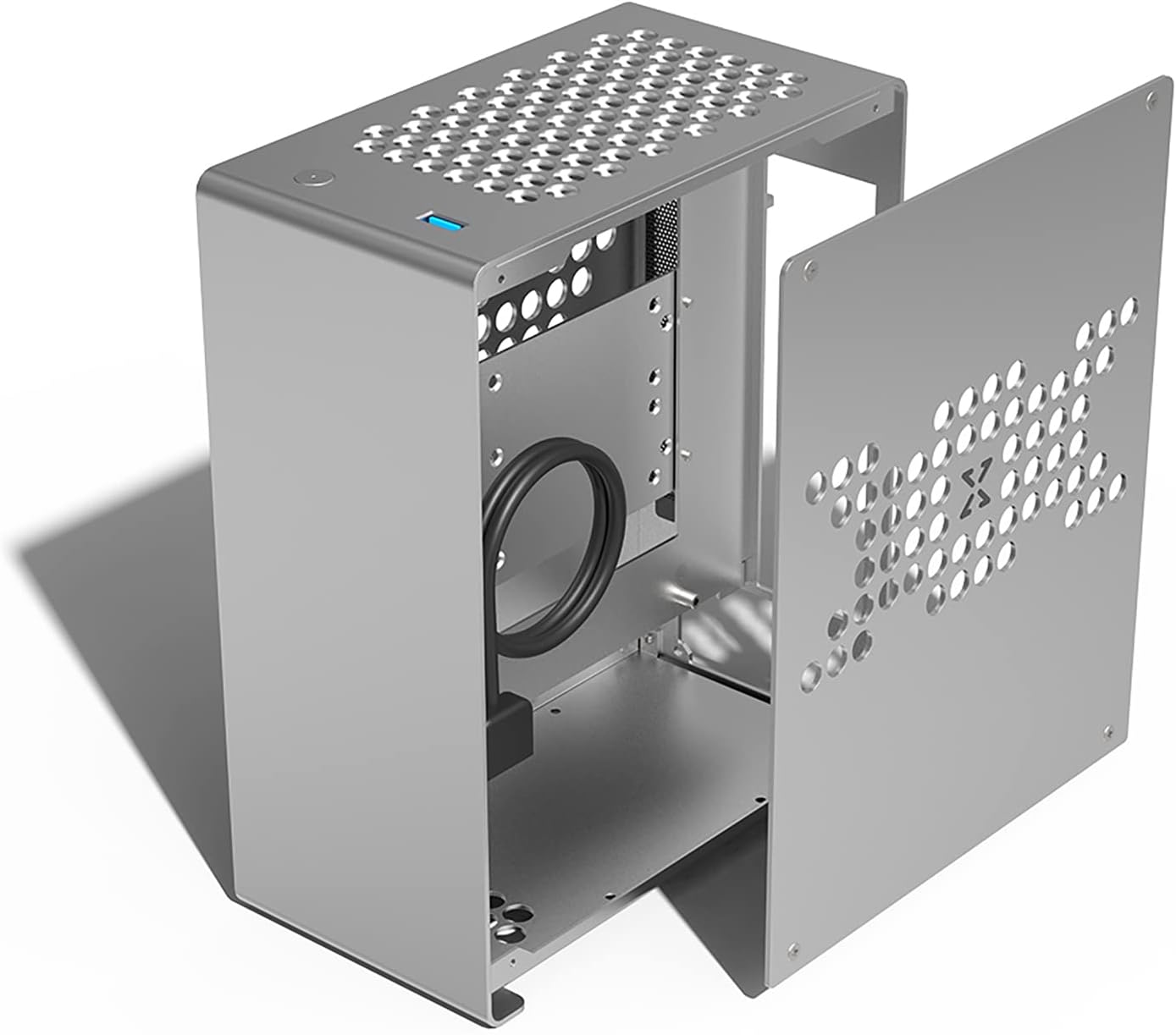 Mini-ITX Case Micro PC Case - Aluminum Portable Computer Case - Small Backpack PC Case for Gaming with PCI-E Riser Cable…