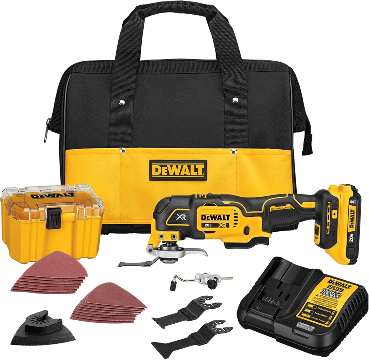 DEWALT 20V MAX XR Oscillating Multi-Tool Kit, Variable Speed (DCS356D1)
