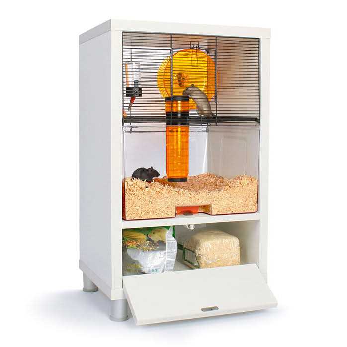 Omlet Secure Easy to Clean White Hamster Cage with Storage - Pet Supplies online store