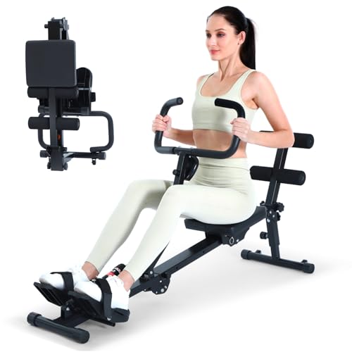 Sportneer Rower Machine for Home Foldable Hydraulic Rowing Machine with 12-Level Resistance