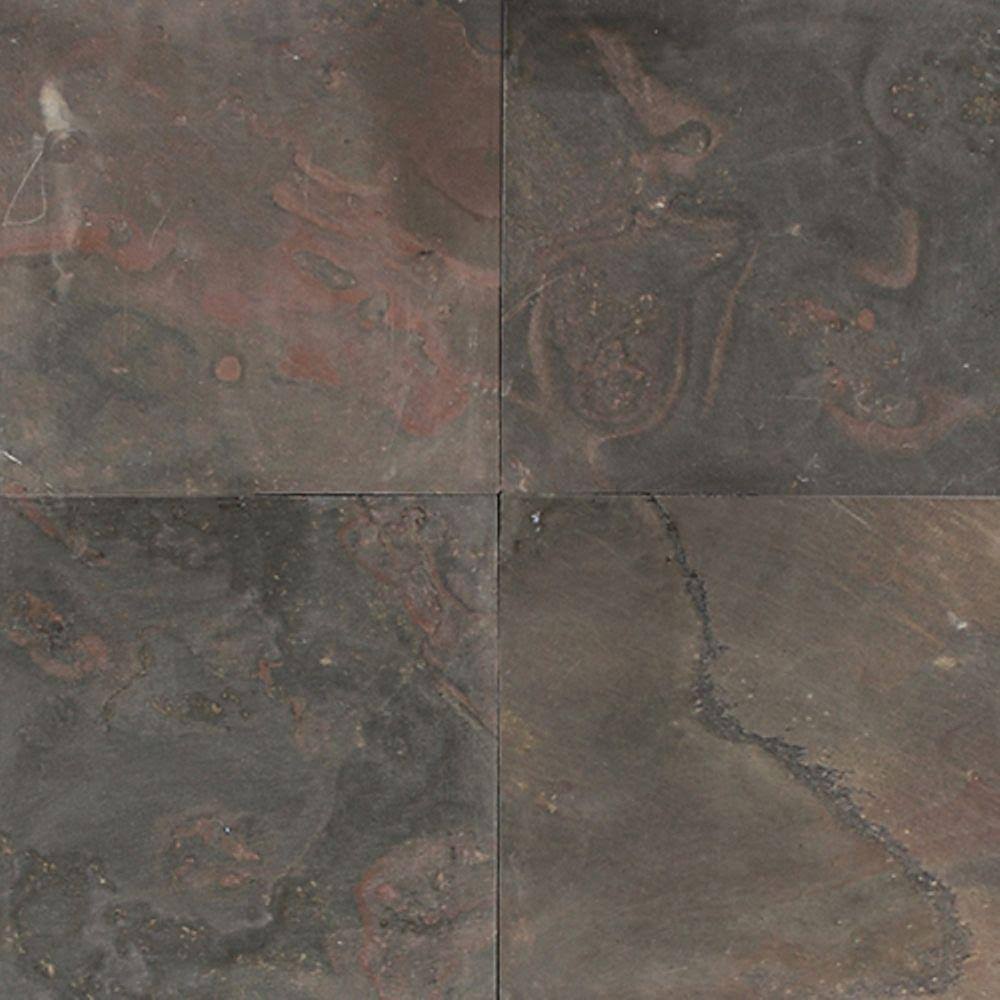 Daltile Natural Stone Collection Indian Multicolor 16 in. x 16 in. Slate Floor and Wall Tile (10.68 Sq. ft. / CASE)