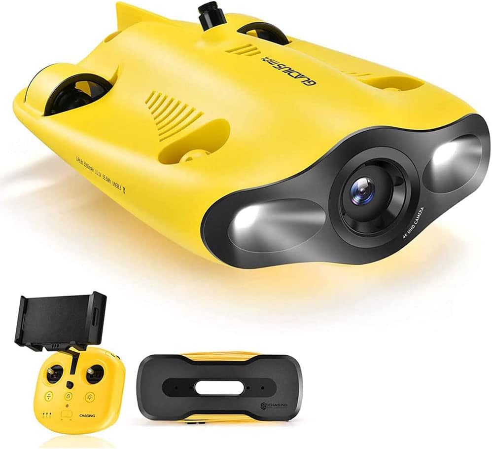 Underwater Drone Underwater Omnidirectional Movement 4K UHD Camera VR Headset Real-Time Control LED True 360° Ultra Wide Angle Posture Lock Slow
