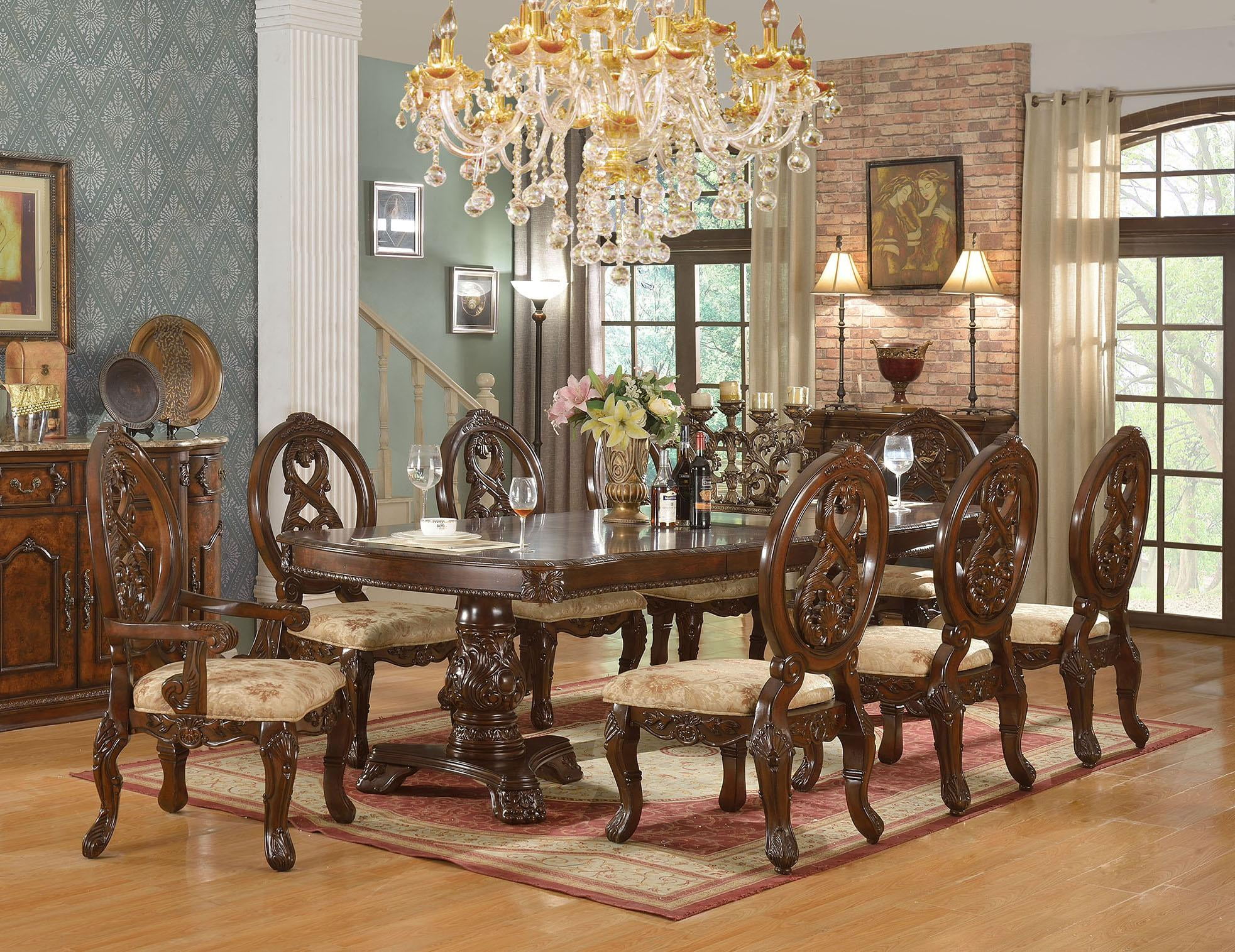 Cherry Double Pedestal Dining Table Traditional McFerran D6004