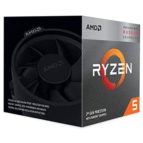 AMD Ryzen 5 3400G Picasso 3.7GHz 4-Core AM4 Boxed Processor with Wraith Spire Cooler