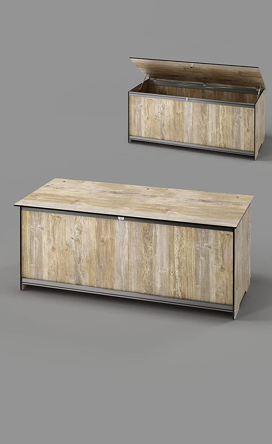 Foreman Waterproof Deck Storage Box - Large Deck Box made from Compact Laminate and Anodized Aluminum Construction