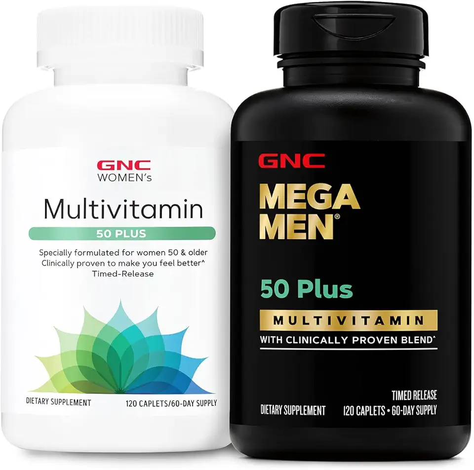 GNC Mega Men 50 Plus Multivitamin Women's Multivitamin 50 Plus 120 Count - Kansas Nuitrition - HNZSDS