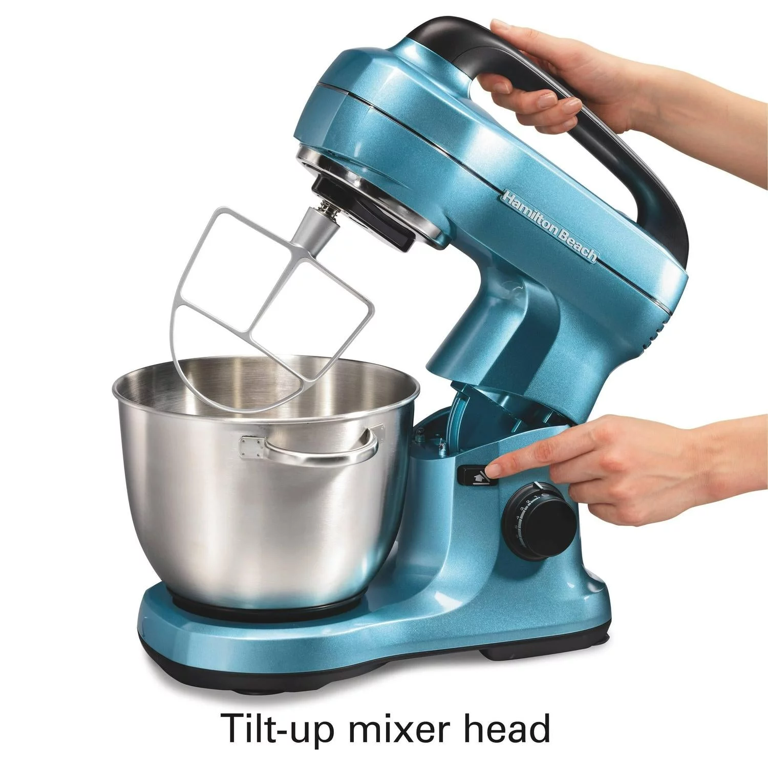 Hamilton Beach 4 Qt. 7-Speed Tilt Head Stand Mixer Blue