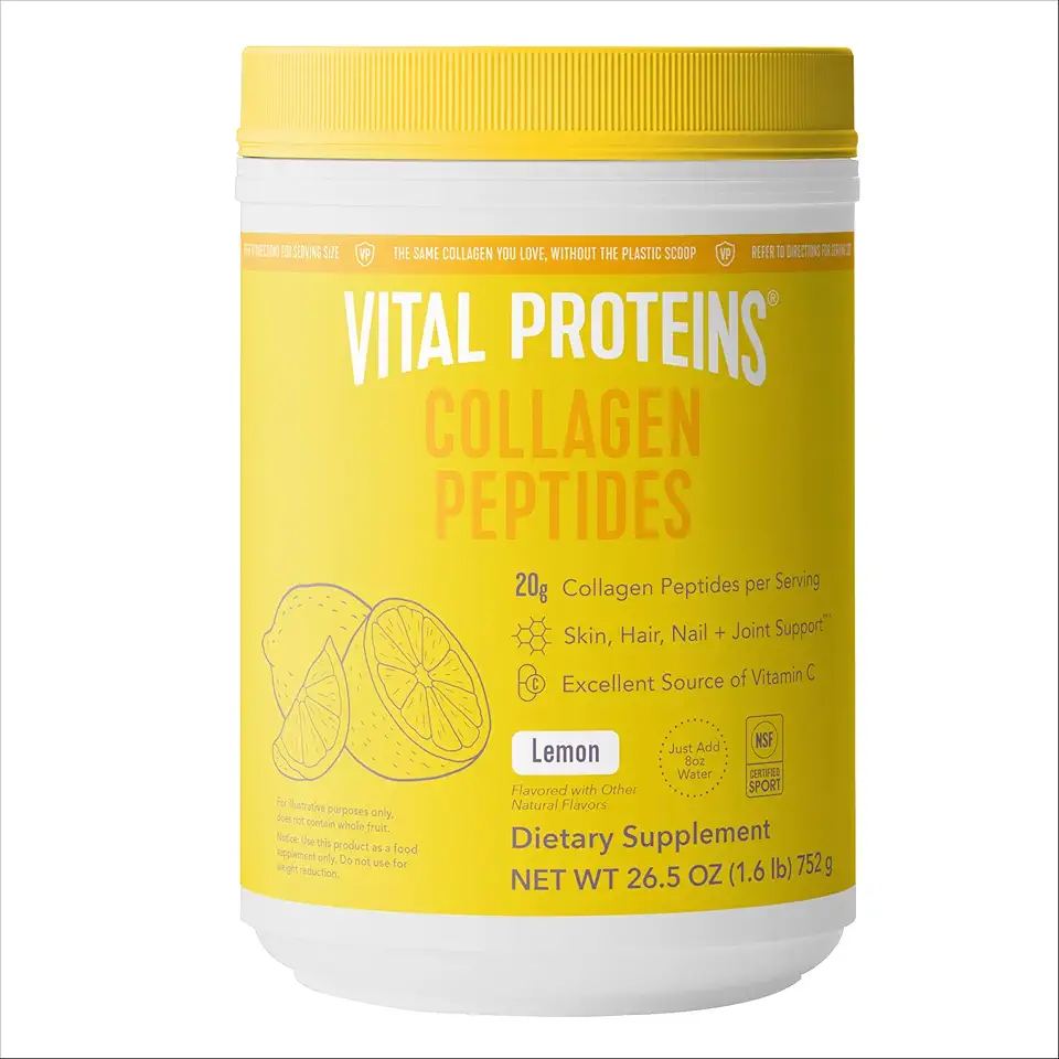 Vital Proteins Collagen Peptides Powder, Promotes Hair, Nail, Skin, Bone and Joint Health, Lemon 26.5 Ounce - Kansas Nuitrition - HNZSDS