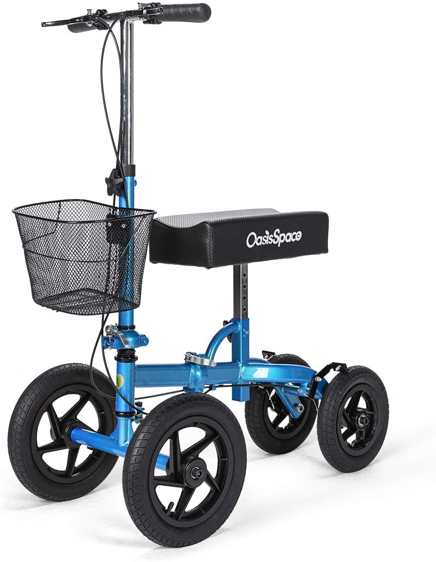 OasisSpace All Terrain Knee Scooter , with 12 inches Air Filled Wheels