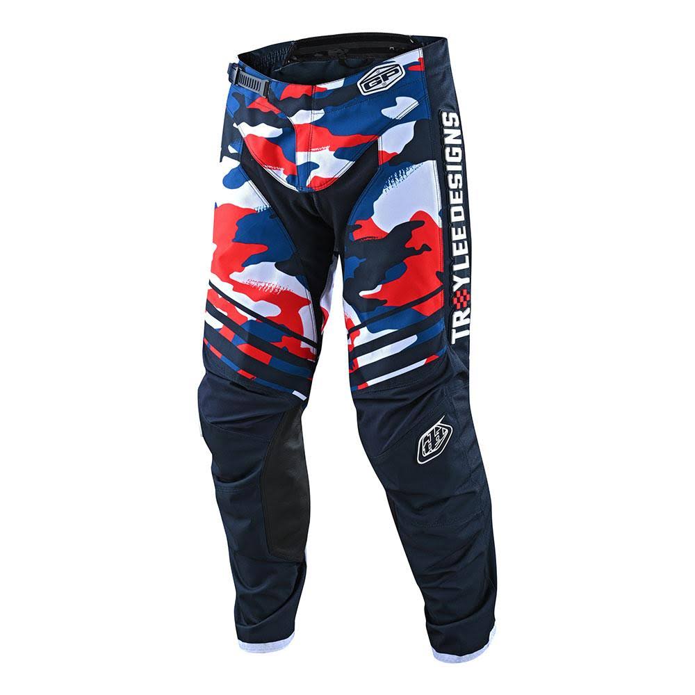 Troy Lee GP Formula Camo Pant 34 Navy/Red