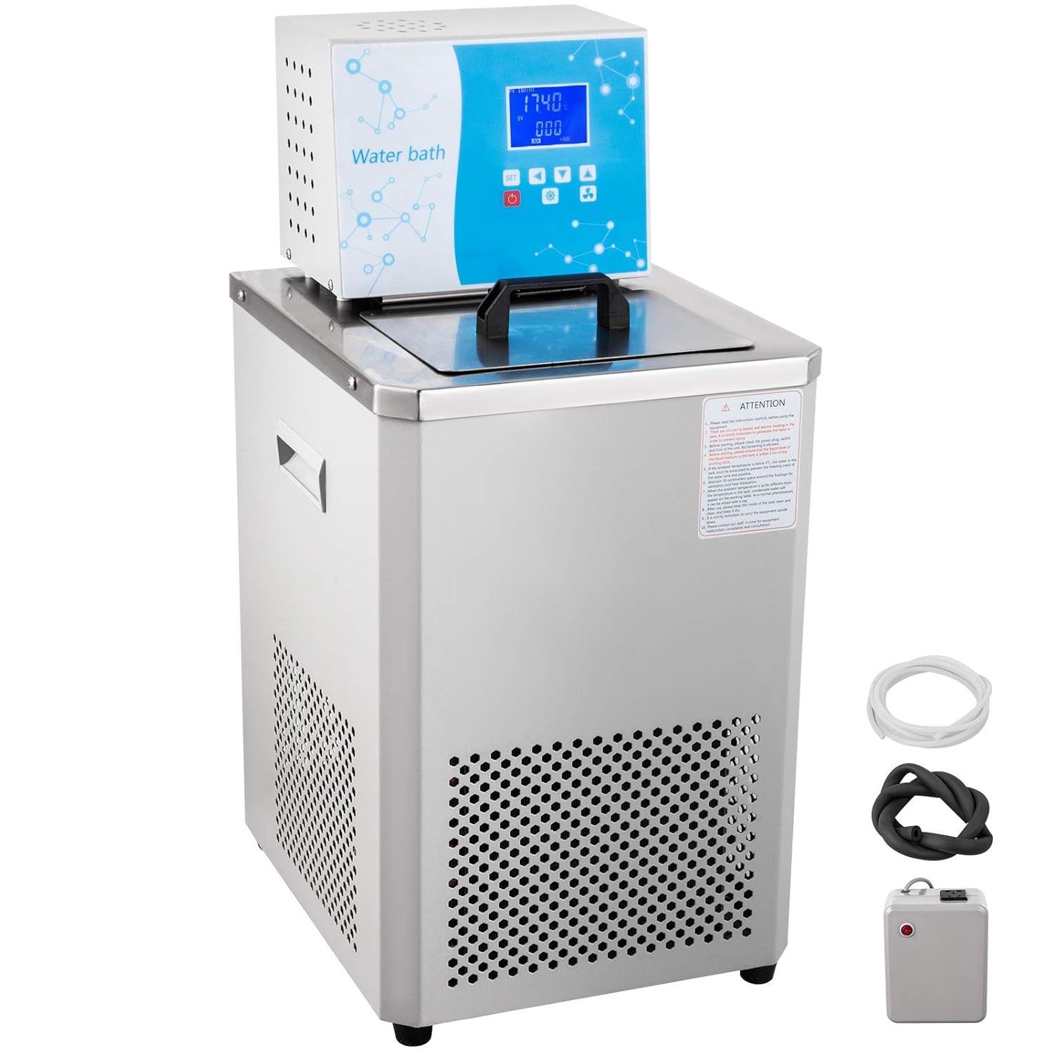 VEVOR Laboratory Chiller Circulator 6L Chiller Lab Low Temperature Cooling Liquid Circulator Pump Chiller Lab Recirculating Chiller Water Bath