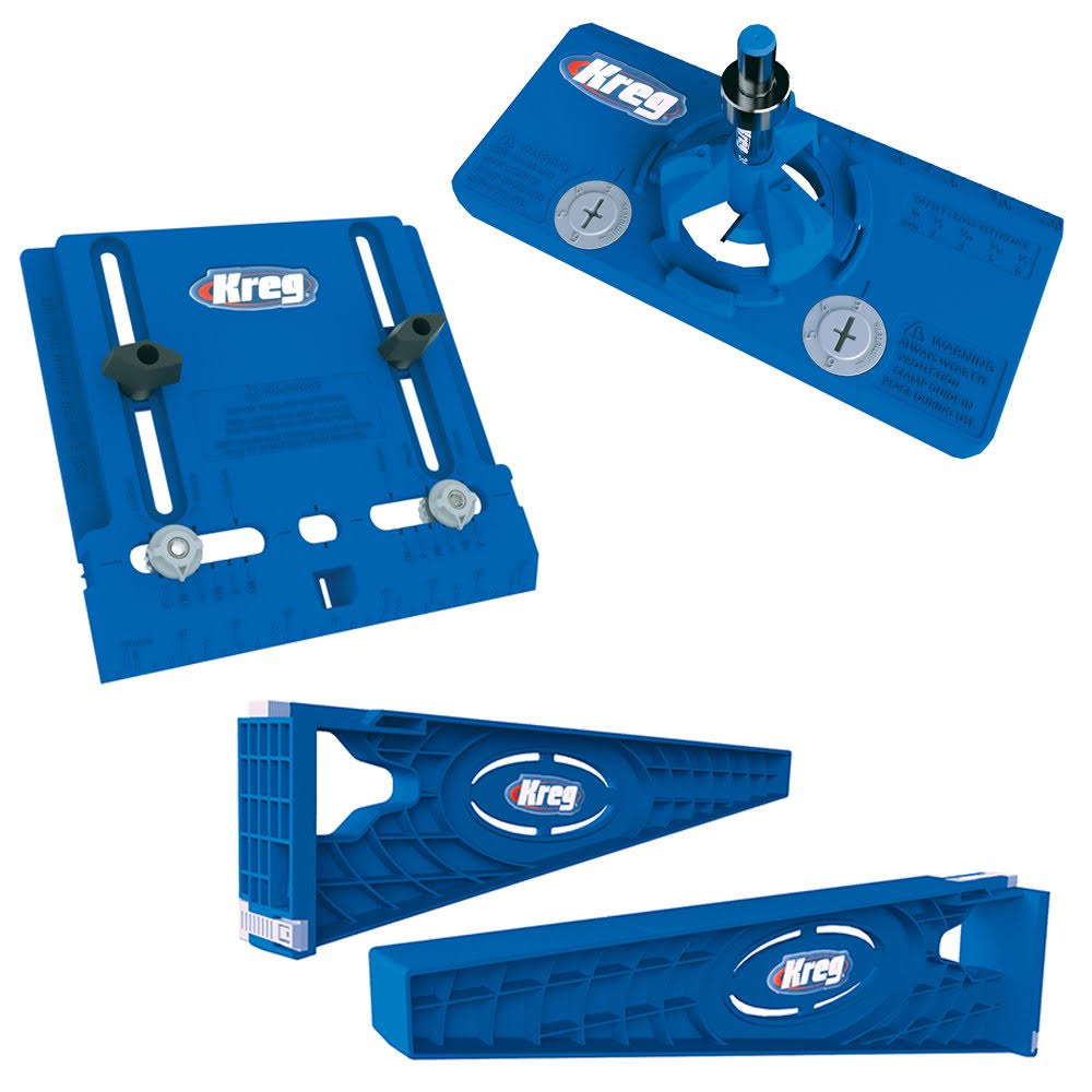 Kreg Drawer Slide Jig with Cabinet Hardware Jig and Concealed Hinge Jig