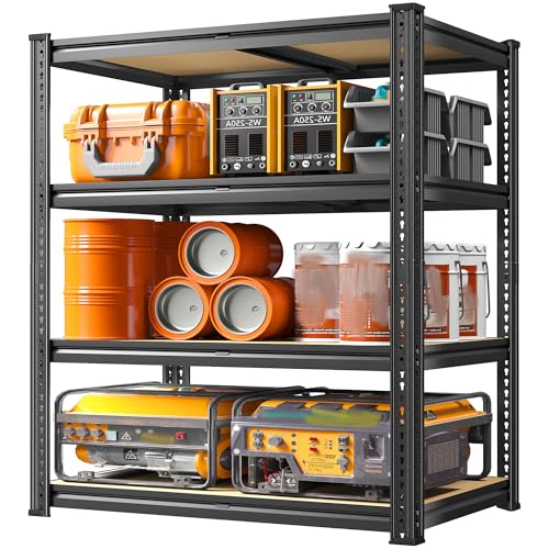 REIBII 2250LBS Garage Shelving Heavy Duty Garage Storage Shelves 5-Tier Adjustable Metal Shelves for Storage Rack