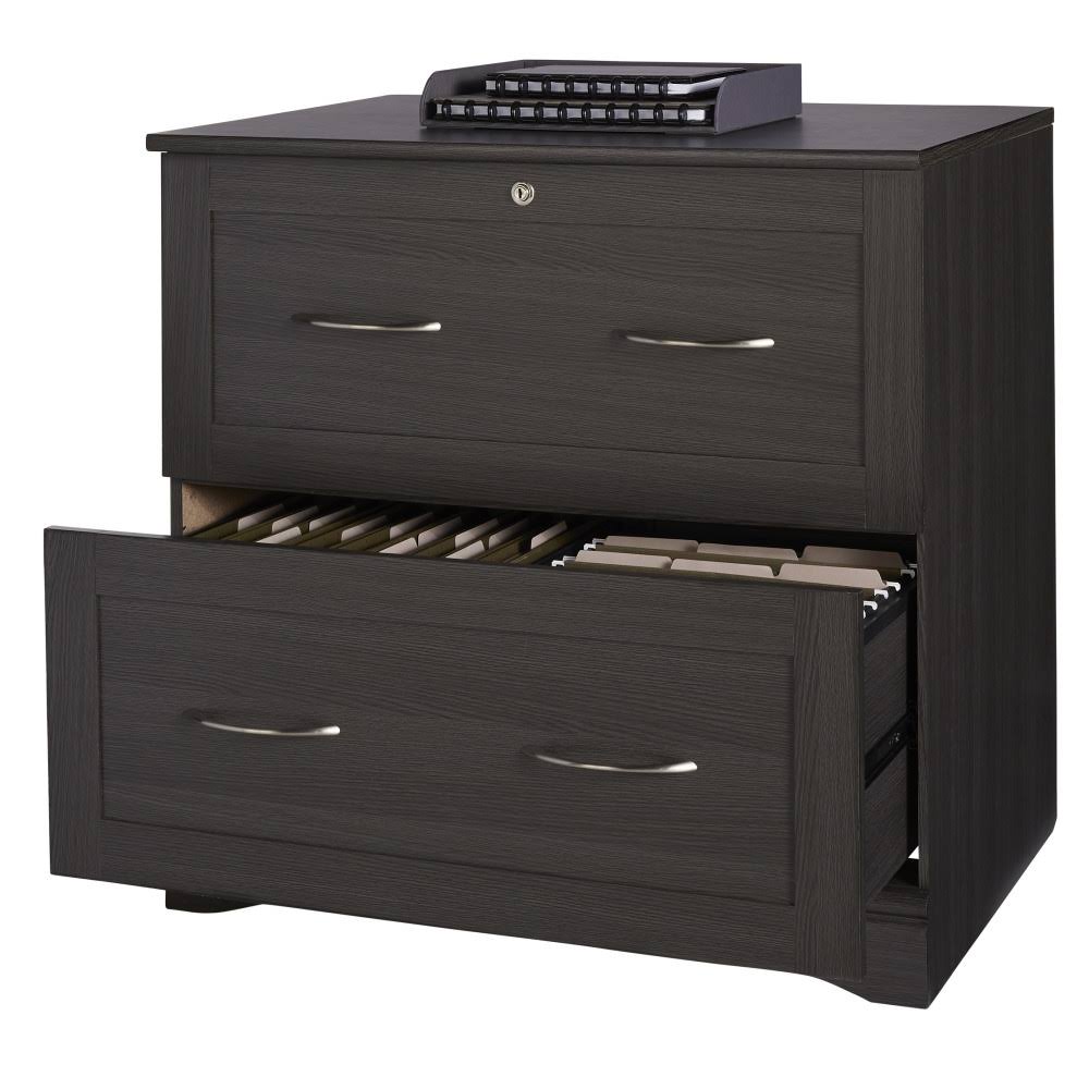 Realspace Pelingo 31x22W 2-Drawer Letter/Legal Lateral File Cabinet, Dark Gray