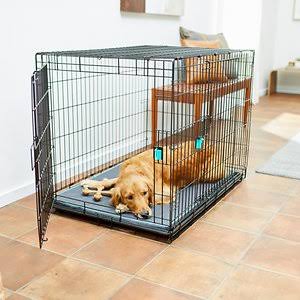 Frisco Enhanced Lock Double Door Fold u0026 Carry Wire Dog Crate u0026 Mat Kit, 42-in L x 28-in W x 30-in H