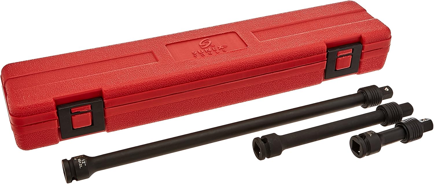 Sunex 3501 3/8-Inch Drive Locking Impact Extension Set, 3-Piece Pack of 2