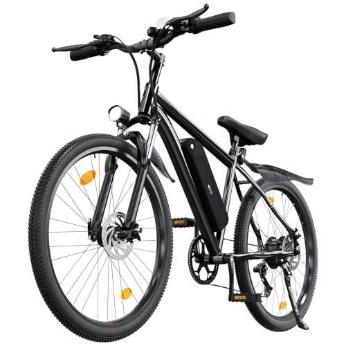 35-Speed Electric Bike for Adults 750W 26" Tire Commuting Electric Mountain Bike 20MPH Range 55+ Miles 374.4Wh Removable Battery Front Fork