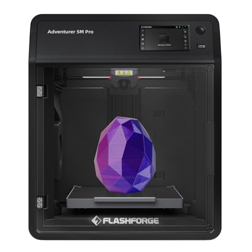 FLASHFORGE Adventurer 5M Pro 3D Printer, 600mm/s Max High-Speed 3D Printers with Auto Leveling, Dual Filtration System, Remote Monitoring