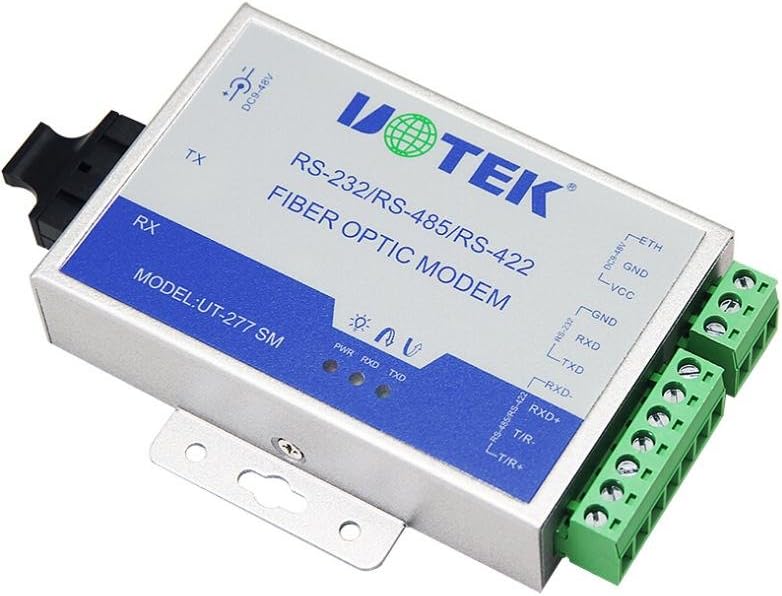 UTEK UT-277SM-ST RS-232/422/485 to Optical Fiber Media Converters