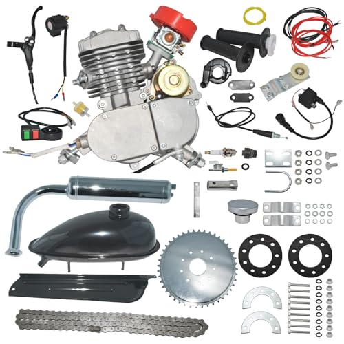 Upgraded 80cc Bicycle Engine Kit,2-Stroke Bike Motor Kit with Wired Digital Computer