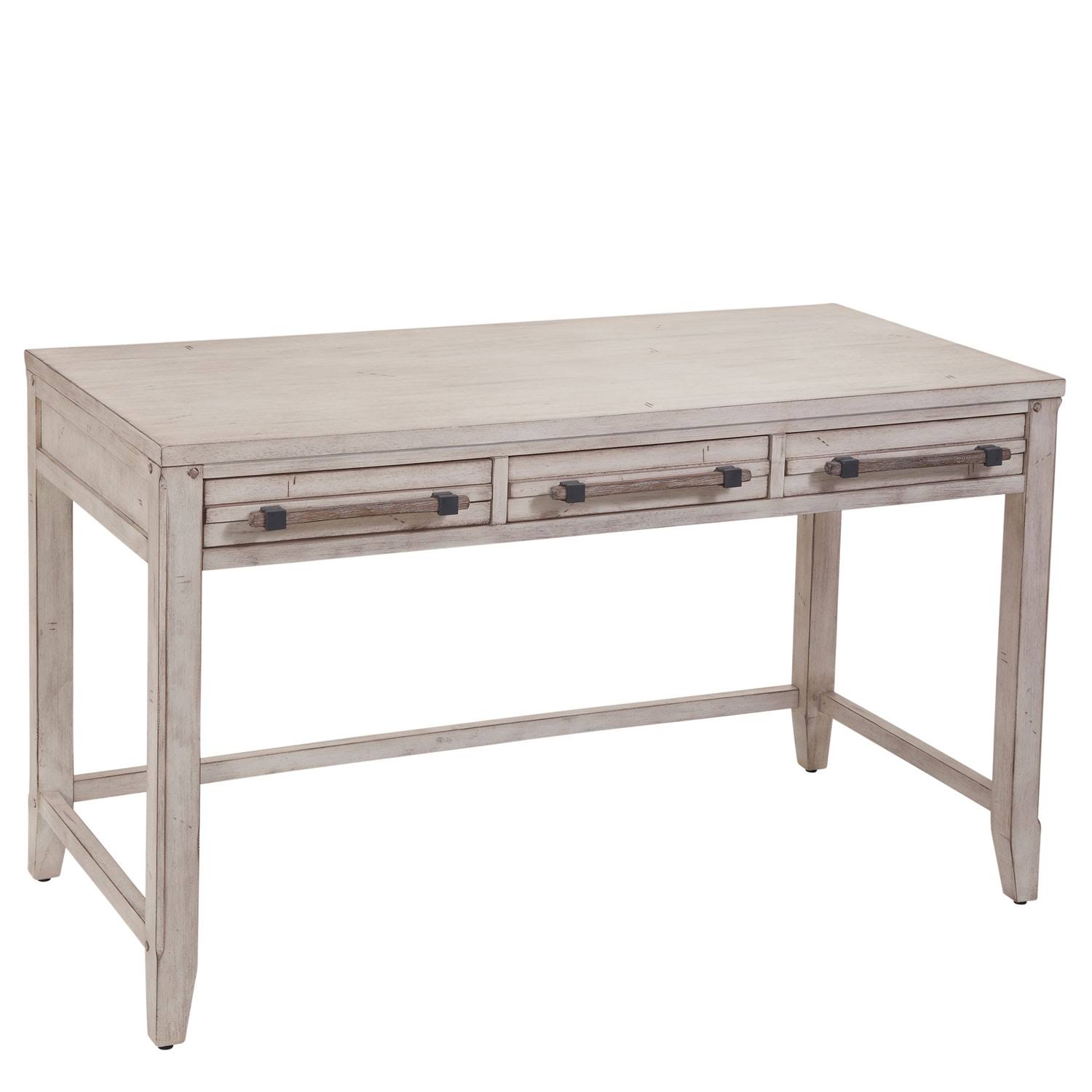 American Woodcrafters Aurora 50-Inch Whitewashed Wood Writing Desk