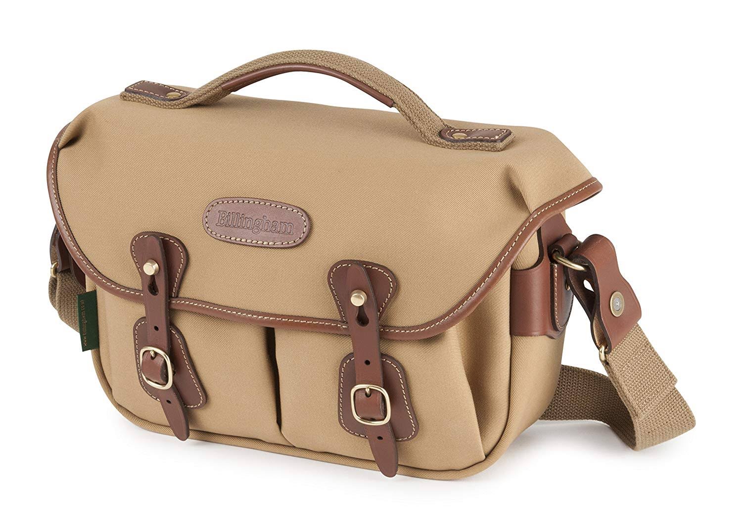 Billingham Hadley Small Pro Shoulder Bag (Khaki Canvas u0026 Tan Leather)