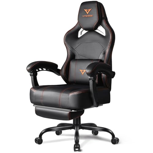 VITESSE Big and Tall Gaming Chair 400lb Weight Capacity with Footrest