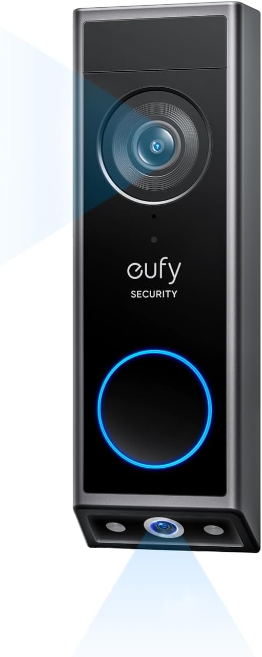 eufy Security Video Doorbell E340 (Battery Powered), Dual Cameras with Delivery Guard, 2K Full HD and Color Night Vision, HomeBase S380 Compatible